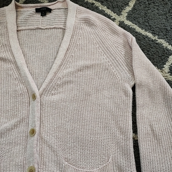 J crew relaxed cotton linen cardigan sweater - Picture 6 of 10